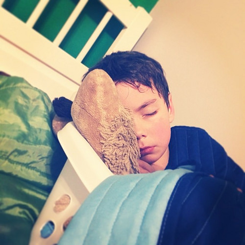 Asleep in the laundry basket