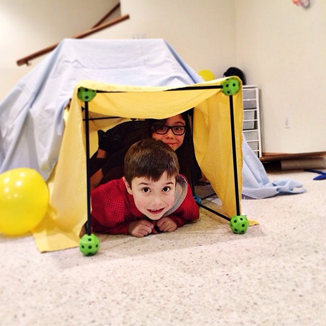 Fort building for kids