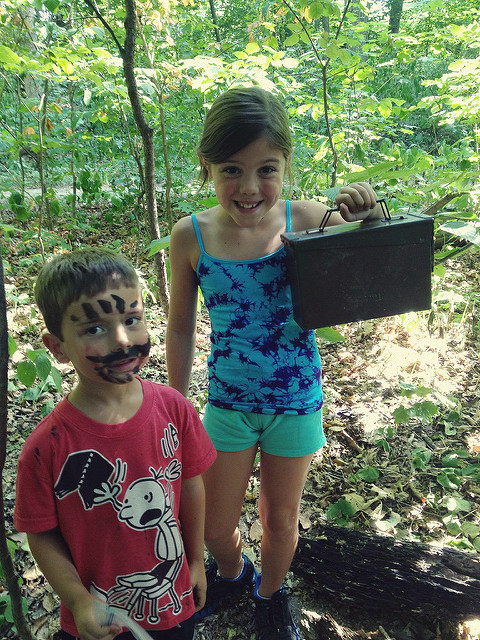 Geocaching with kids