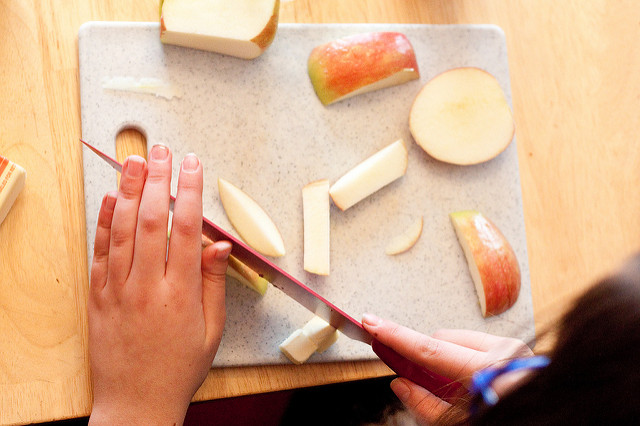 Cinnamon sugar apple prep